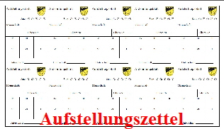 Aufstellungszettel